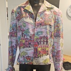 Barry Bricken Colorful Graphic ZIP-Up coat